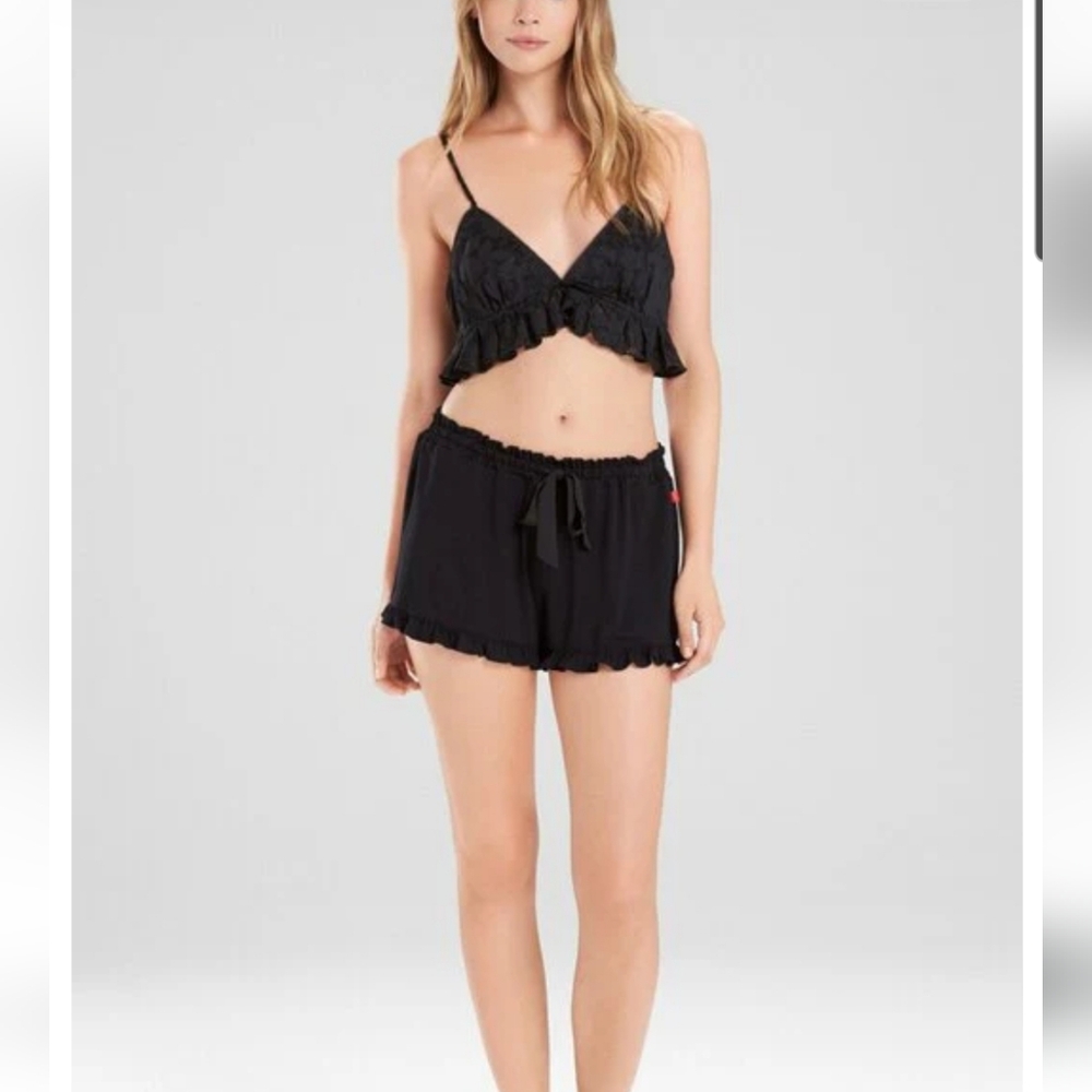 Josie by Natori Femme Ruffle Pajama Shorts XS NWT